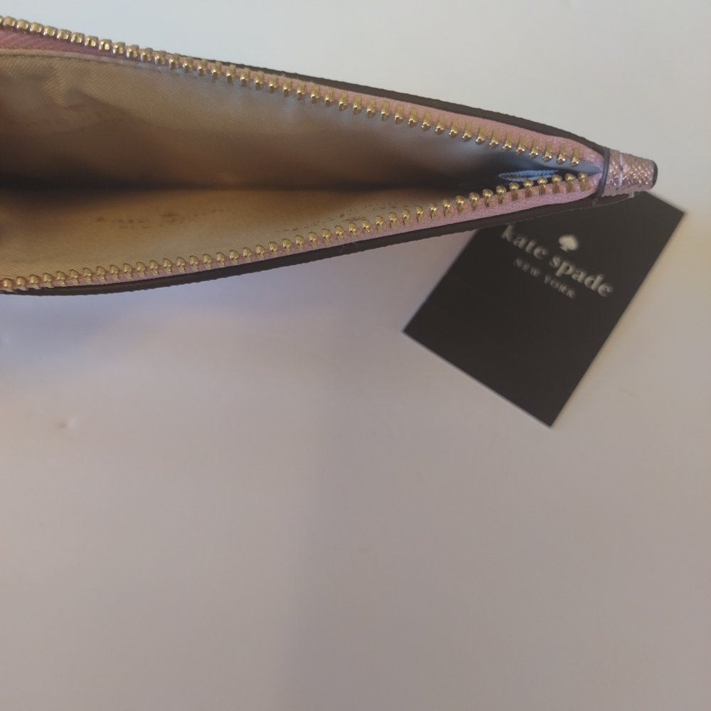 Kate Spade Metallic Pink Wristlet Clutch - Picture 4 of 5